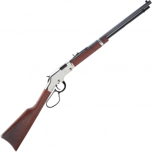 HENRY Golden Boy Silver 22 LR/22 Short 20in 16rd/21rd American Walnut Nickel-Plated Right Hand Rifle With Large Loop (H004SL)