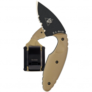 KA-BAR TDI Original Half-Serrated Knife with Coyote Brown Hard Sheath (1477CB)