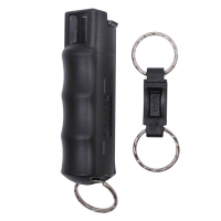 SABRE 3-in-1 Black Key Case Pepper Spray with Quick Release Key Ring (HC-14-BK)