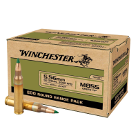 WINCHESTER AMMO 5.56x45mm NATO M855 Green Tip 62Gr FMJ 200/Box Rifle Ammo (WM855200)