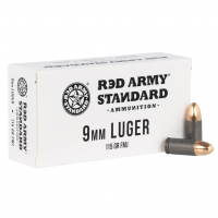 RED ARMY STANDARD 9mm Luger 115Gr FMJ 50rd Box/1000rd Case Handgun AmmoA (AM3091)