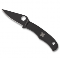SPYDERCO Bug PlainEdge Blade Black Folding Knife (C133BKP)