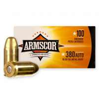 ARMSCOR Pistol Value Pack .380 Auto 95Gr FMJ 100rd Box Ammo (50315)