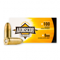 ARMSCOR Pistol Value Pack 9mm 124Gr FMJ 100rd Box Ammo (50445)