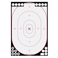 BIRCHWOOD CASEY Shoot-N-C 12x18in Oval White/Black Silhouette Targets, 100-Pack (34611)