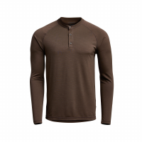 SITKA Men's Hanger Henley Chocolate LS Shirt (80022-CHO)