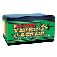 BARNES Varmint Grenade .22 Caliber .224 Dia 36Gr Flat Bottom HP 100/Box Rifle Bullets (22436)
