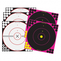 BIRCHWOOD CASEY Shoot-N-C 12in Combo 3 White and 2 Pink Bulls-Eye Targets (34035)