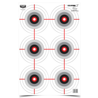 BIRCHWOOD CASEY Eze-Scorer 12x18in Multiple Bull's-Eye Target, 10-Pack (37209)