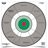 BIRCHWOOD CASEY Eze-Scorer 12in Handgun Trainer Target, 13-Pack (37245)