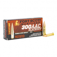 FORT SCOTT MUNITIONS TUI 300 Blackout Solid Copper Spun 115Gr 20rd Box Rifle Ammo (300-115-SCV)