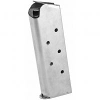 Ed Brown Magazine, 45ACP, 7 Rounds, Fits 1911 Officer's Model, Stainless, Silver 847-OF