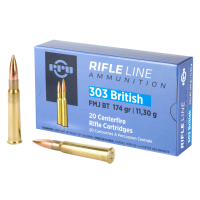 PPU Standard 303 British 174gr Full Metal Jacket 20 Bx/10 Cs Rifle Ammo (PP303F)