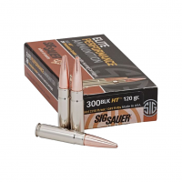 SIG SAUER Elite Hunting Copper 300 Blackout 120Gr Open Tip Match 20 Bx /10 Cs Ammo (E300H1BC20)