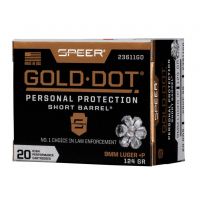 SPEER Gold Dot 9mm 124Gr 20rd Box Ammo (23611GD)