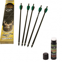 BARNETT CROSSBOWS 5-Pack 18in Aluminum Arrows with 3-Pack Lube Wax (16107+16061)