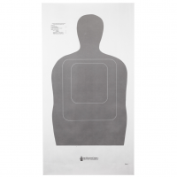 Action Target TQ-15 Standard Target, 25-Yard Silhouette In Gray, 24"x45", 100 Per Box TQ-15GRAY-100