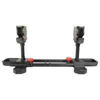 Birchwood Casey Secure Lock, Gun Vise, Rigid Steel Frame With Adjustable Non-Slip Leveling Feet, Non-Marring Materials, Spring Loaded Pull Pins For Easy Slide Adjustments, Black/Red BC-SLGV