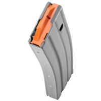 DURAMAG Magazine, 223 Remington/556NATO, 30 Rounds, Fits AR Rifles, Orange Anti-tilt AGF Follower, Aluminum, Gray 3023002178CPD