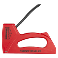 Birchwood Casey Target Stapler, Works on Cardboard or Plastic Targets, Compact Design, Staples Included, Red BC-STPLR