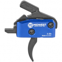 Midwest Industries Enhanced Single Stage Curved Trigger, Blue Finished, 3.5 lb, Drop-In MI-TRIGGER-C