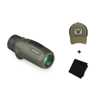 VORTEX Solo 10x25mm Monocular with Patch Logo Cap and Microfiber Cleaning Cloth