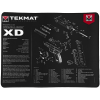 TekMat Ultra Mat, Springfield XD, Cleaning Mat, Thermoplastic Surface Protects Gun From Scratching, 1/4" Thick, 15"X20", Tube Packaging, Black TEK-R20-XD