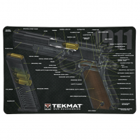 TekMat 1911 Pistol Mat, 3D Cut Away, 11"x17", Black, Includes Small Microfiber TekTowel, Packed in Tube TEK-R17-1911-CA