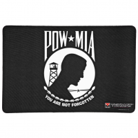 TekMat Pistol Mat POW MIA, 11"x17", Black, Includes Small Microfiber TekTowel, Packed In Tube TEK-R17-POWMIA