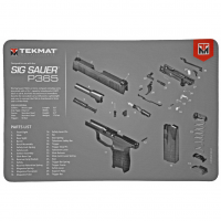 TekMat Sig P365 Pistol Mat, 11"x17", Black, Includes Small Microfiber TekTowel, Packed in Tube TEK-R17-SIGP365