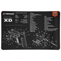 TekMat Springfield XD Pistol Mat, 11"x17", Black, Includes Small Microfiber TekTowel, Packed In Tube TEK-R17-XD