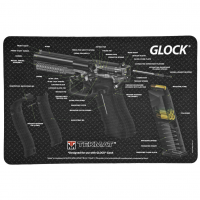 TekMat Pistol Mat For Glock, 3D Cut Away, 11"x17", Black, Includes Small Microfiber TekTowel, Packed In Tube TEK-R17-GLOCK-CA