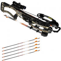 BARNETT CROSSBOWS Hyper Whitetail 410 Crossbow Package with Illuminated Scope, Quiver, Two 22" Hyperflite Arrows (BAR78166+BAR20017)