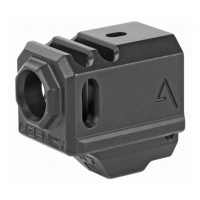 Agency Arms Glock 43 Compensator Compatible with the Glock 43, Standard 1/2 x 28 thread pitch, Black Finish 417-G43-BLK