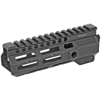 Midwest Industries Combat Rail, Handguard, 6" Length, M-LOK, Includes 5-Slot Polymer Rail Section, Barrel Nut and Wrench, Fits AR-15, Black Anodized Finish MI-CRM6