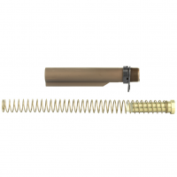 LBE Unlimited AR15 Milspec Buffer Tube Kit, Buffer Tube, Recoil Spring, Castle Nut, Receiver End Plate, Recoil Buffer, Brown MILBUFKT-WB