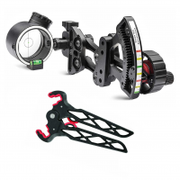 TRUGLO Range Rover Pro 1-Pin LED Bow Sight with Bow-Jack Folding Bow Stand (TG6401GB+TG395BR)