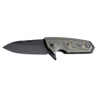 Hogue EX-02, Folding Knife, 154CM Stainless Steel / Black, Plain, Folder, Spear Point Blade, Flipper, 3.75", G10 Frame / G-Mascus Green 34218