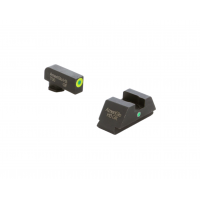 AmeriGlo I-Dot, Sight, Fits Glock 42 and 43, Green Tritium Lime Green LumiLime Outline Front with Green Rear GL-305