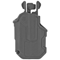 BLACKHAWK T-Series Light Bearing Right Hand Black Holster for Glock 17/19/22/23/34/35 with TLR7/TLR8, Polymer 410200BKR