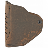 Versacarry Revolver Inside Waistband Holster, Fits S&W J-Frame and Ruger LCR, Black and Distressed Brown Color, Water Buffalo Leather, w/ Tension Adjustment, Right Hand REV211