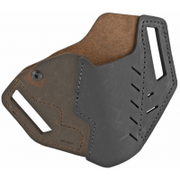 Versacarry Revolver Belt Holster, Fits S&W J-Frame and Ruger LCR, Black and Distressed Brown Color, Water Buffalo Leather, w/ Tension Adjustment, Right Hand REV201