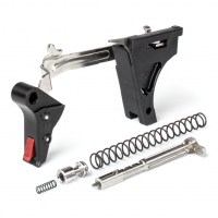 ZEV Technologies PRO Flat Drop-In Trigger, Ultimate Kit, Fits Glock 9MM Gen 1-3, Black w/ Red Safety FFT-PRO-ULT-3G9-B-R