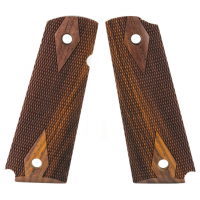 Hogue Fancy Hardwood Grip, Fits 1911 Govt, Ambi-Cut, Checkered, Cocobolo 45821