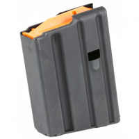 Ammunition Storage Components Magazine, 223 Rem, Fits AR-15, 5Rd, Stainless, Black, Orange Follower 5-223-SS-BM-O-ASC