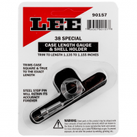 Lee 90157 Case Length Gauge w/ Shell Holder 2 Piece 38 Special