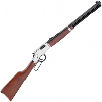 HENRY Big Boy Silver 357 Mag/.38 Special 10rd 20in Silver American Walnut Right Hand Rifle (H006MS)