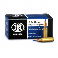 FN America Self Defense 5.7x28mm 40 Grain V-Max Blue Tip Ammo, 50 Round Box (SS197SR)