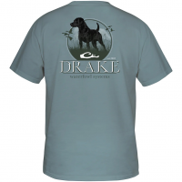 DRAKE Youth Standing Black Lab Ice Blue S/S Tee (DT0150-ICB)
