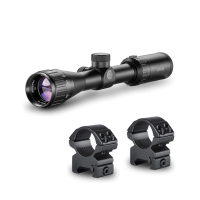 HAWKE Vantage IR 3-9x40 Rimfire .22 Riflescope with Match Mount 1in Medium Weaver Scope Rings (14222+22113)